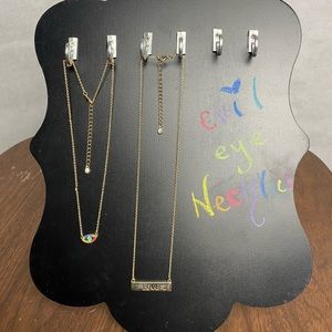 Evil eye + Love necklace